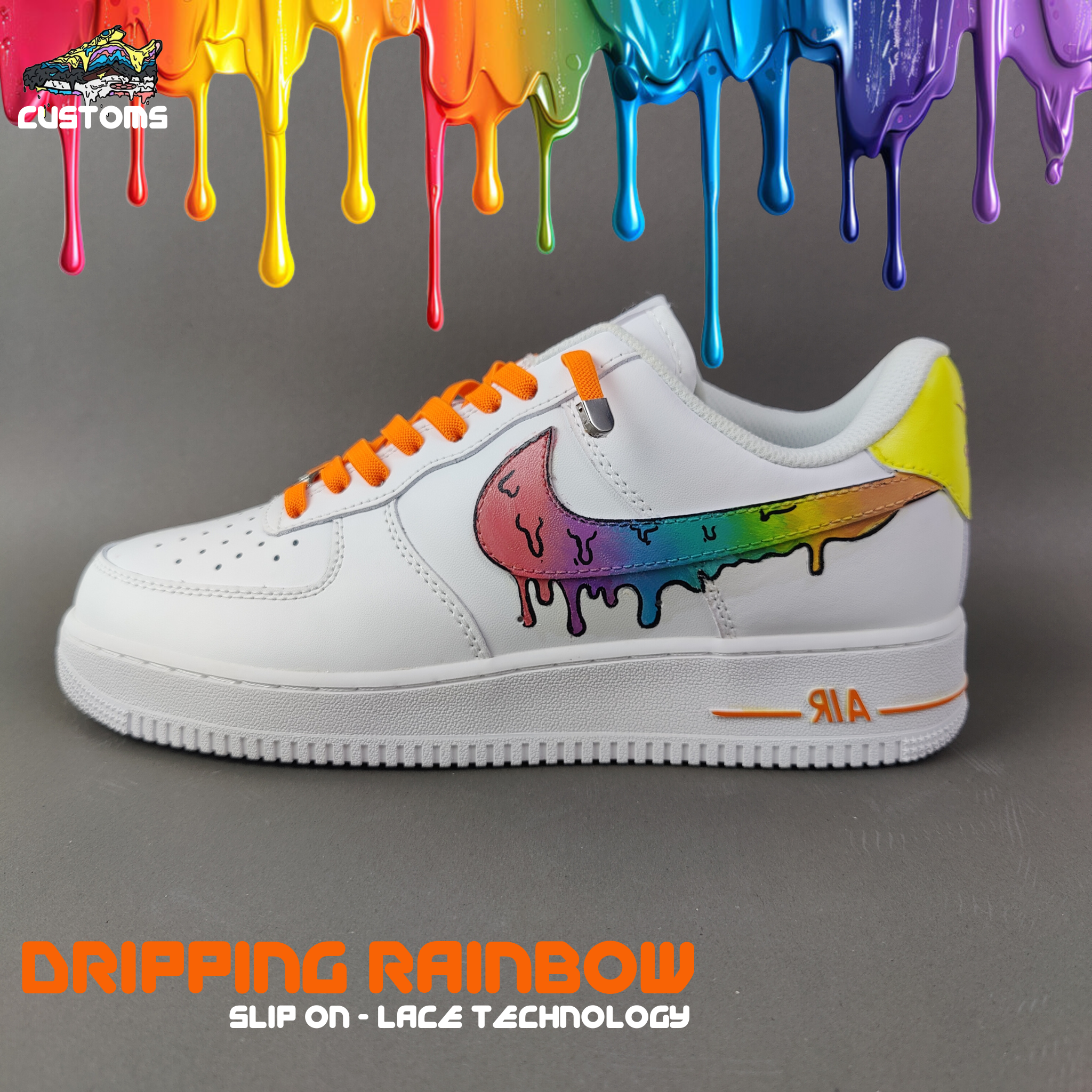 Dripping Rainbow - Slip On Lace Technology