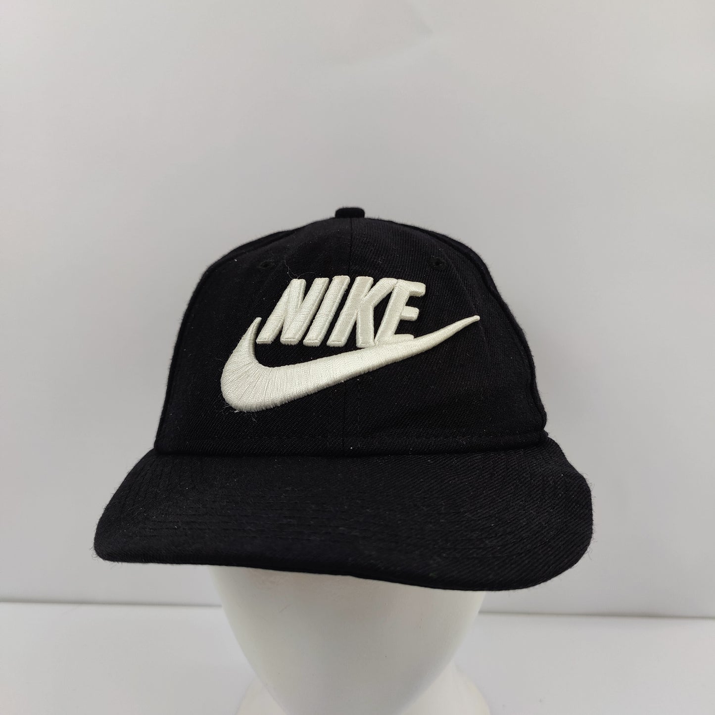 Vintage Nike True Big Logo Cap Os - Black - 1163