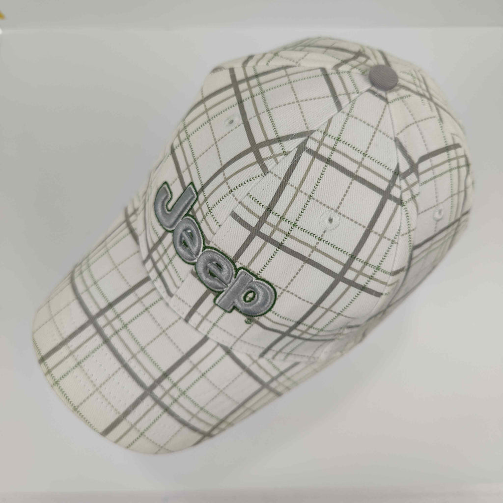 Jeep Checkerd Cap - White - 1391