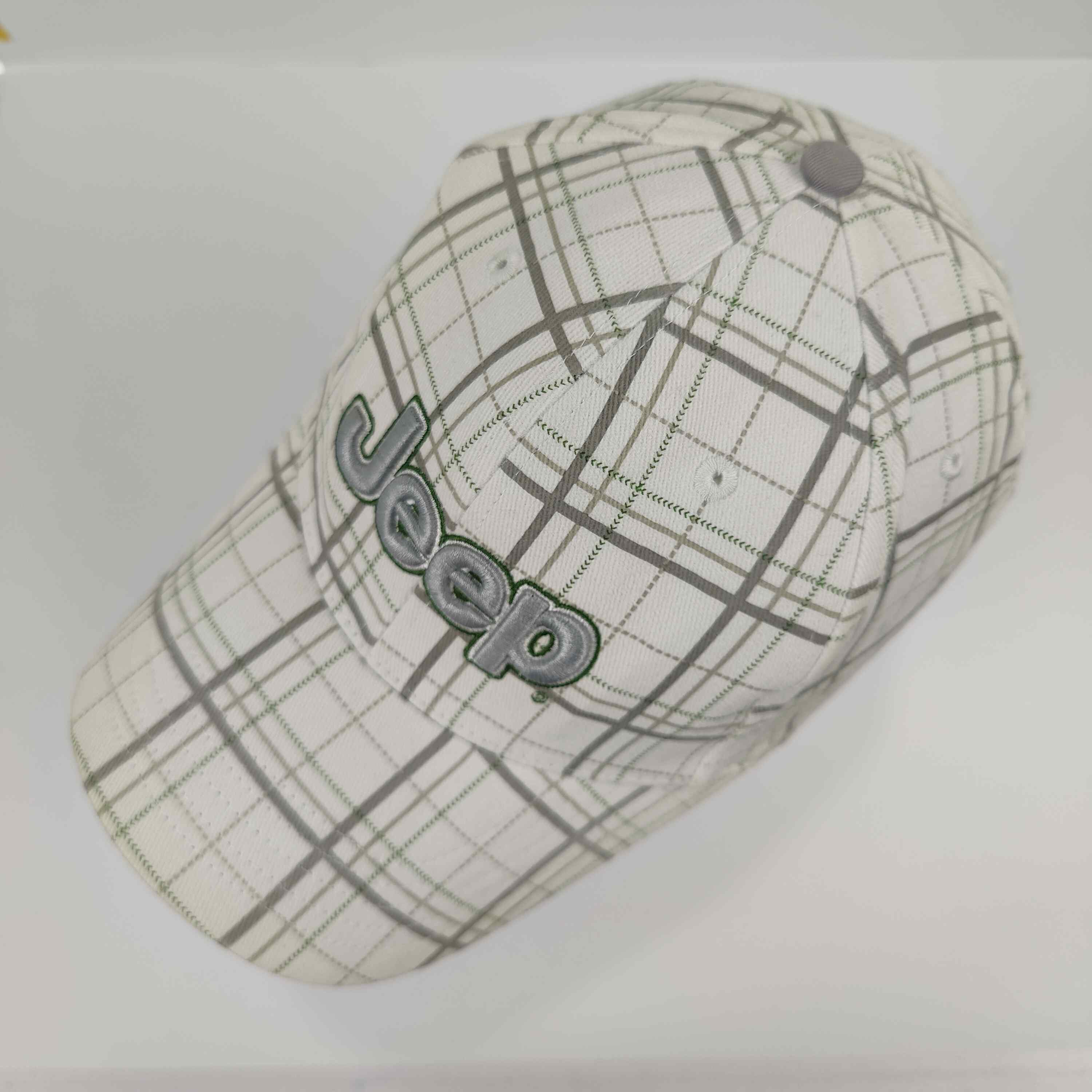 Jeep Checkerd Cap - White - 1391