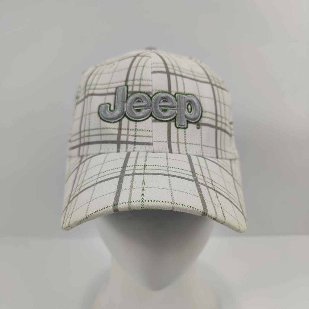 Jeep Checkerd Cap - White - 1391