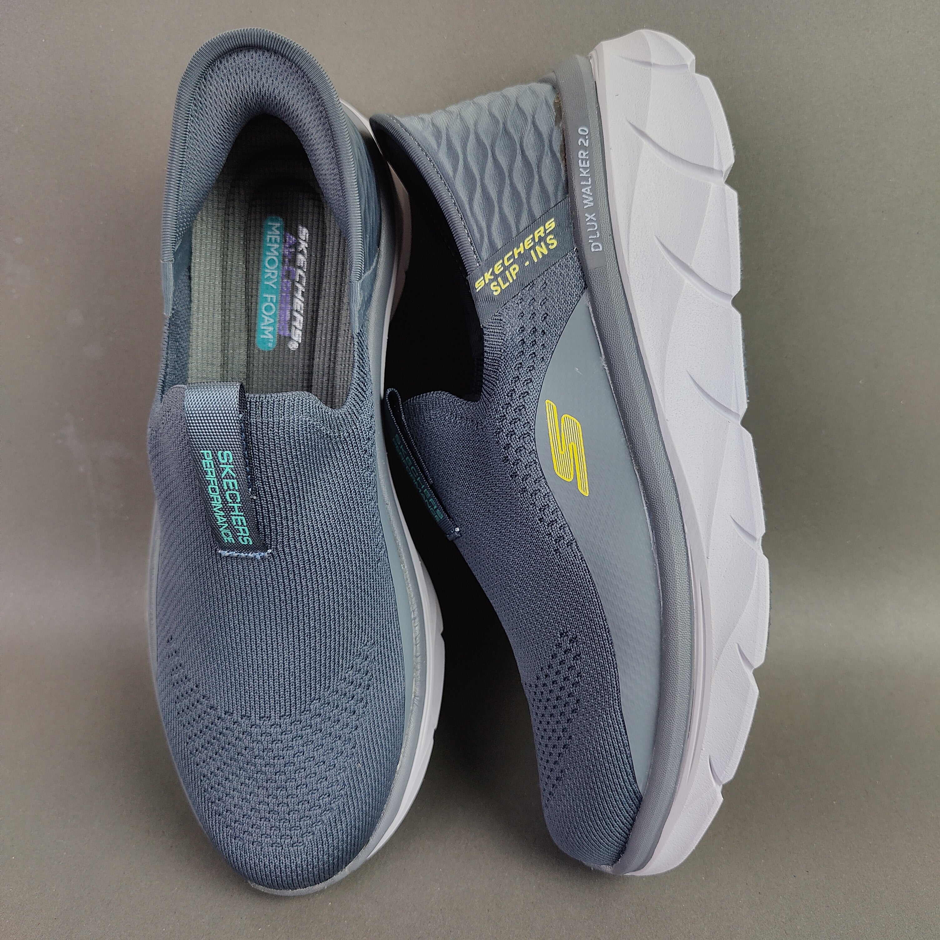 Skechers D'Lux Memory Foam SlipIn - Grey - Multiple Size